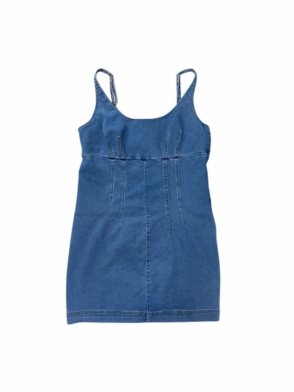 No Boundaries Medium Blue Denim Tank Dress